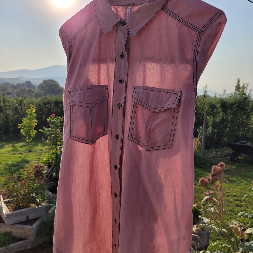Free People Shirt. Light Purple. Cotton.